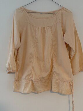 Muji Cotton Blouse in Peach M